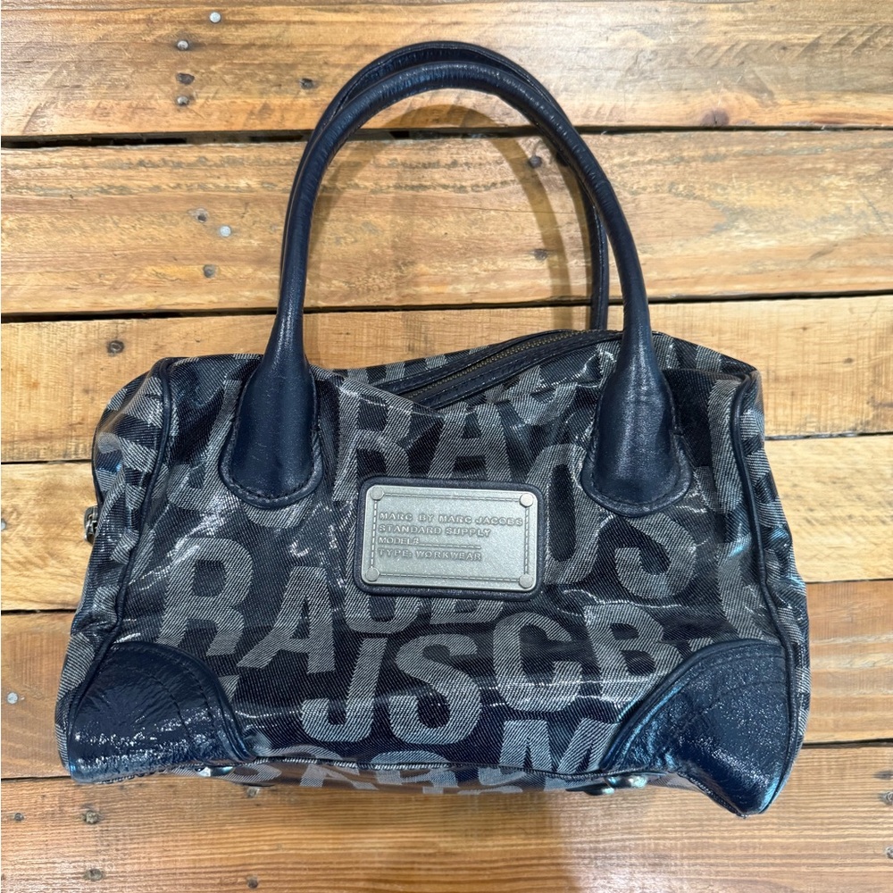 Marc Jacobs Black Logo Tote Bag